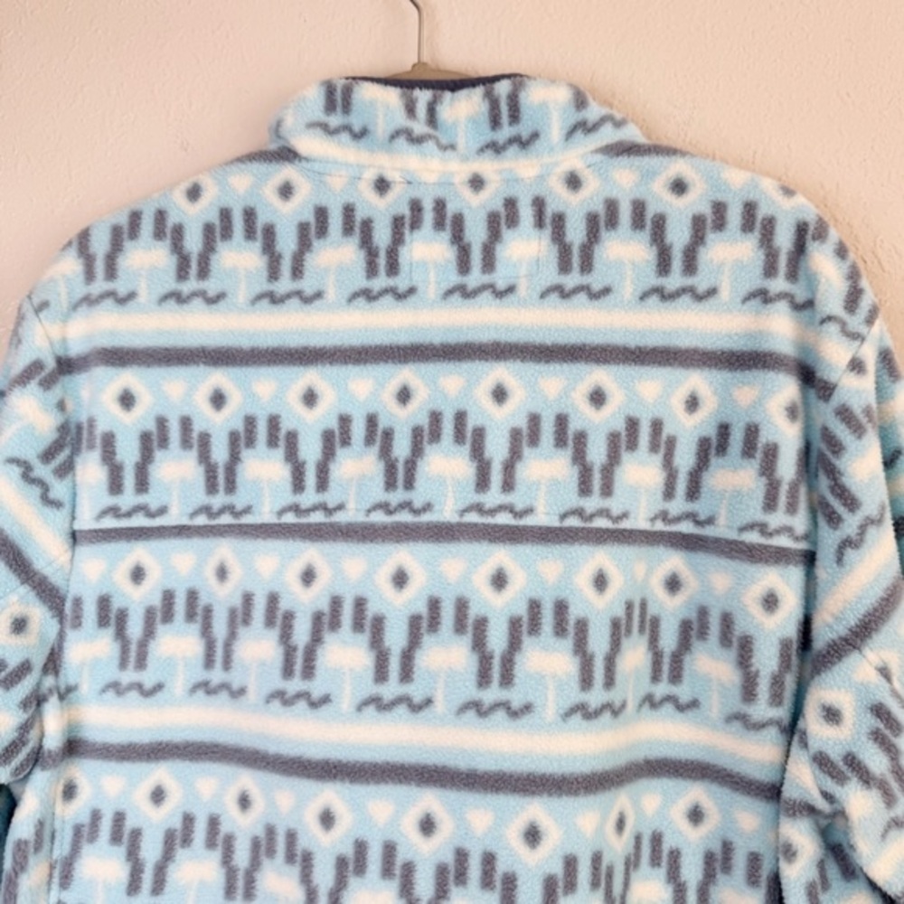 Chubbies blue aztec sand of time fleece 1/4 zip pullover L - Picture 8 of 11